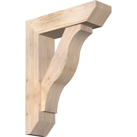 Ekena Millwork Funston Slat Smooth Bracket w/ Offset Brace, Douglas Fir, 7 1/2"W x 28"D x 36"H BKT0806X28X36FST06SDF